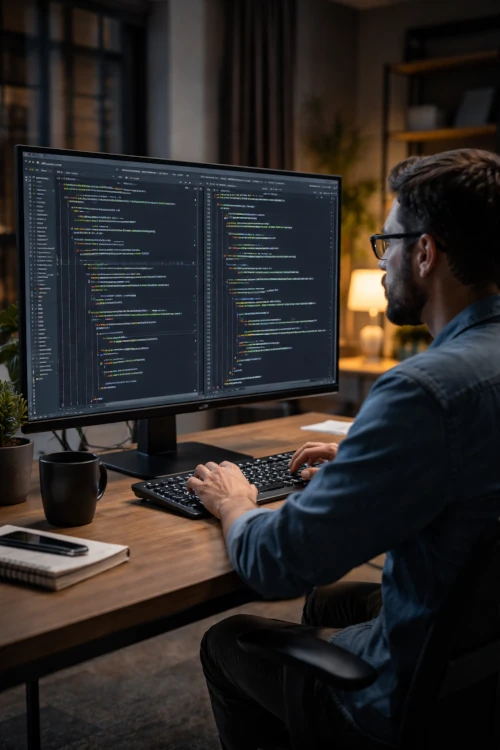 Programmierer vor BenQ RD280U